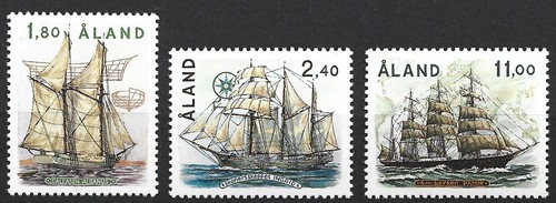 Aland lotto velieri mnh 1988 - aland,