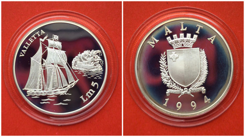 Malta lire 1994 veliero - 5,