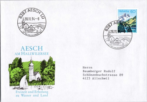 Svizzera lettera sst aesch - svizzera,