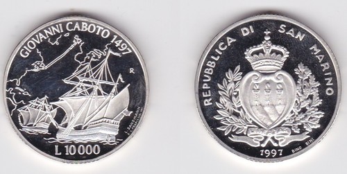 Moneta argento 10000 - argento, lire
