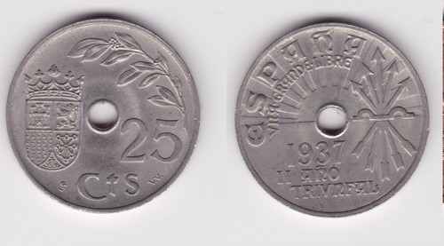 Moneta centimos ni - 25, cu-ni