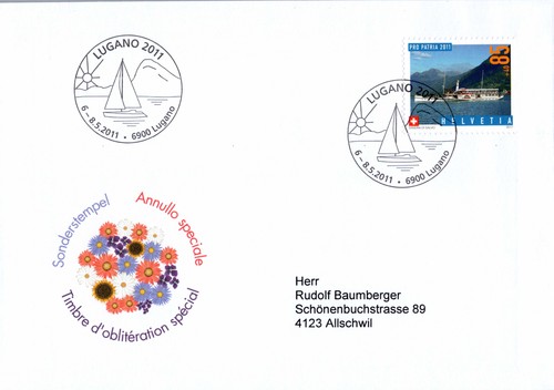 Svizzera lettera sst lugano - svizzera,